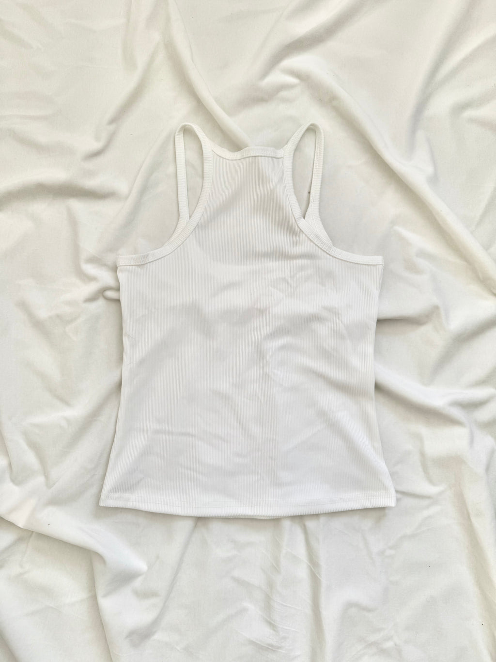 graphic white cami crop top