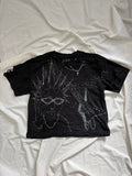 Black punk graphic tee