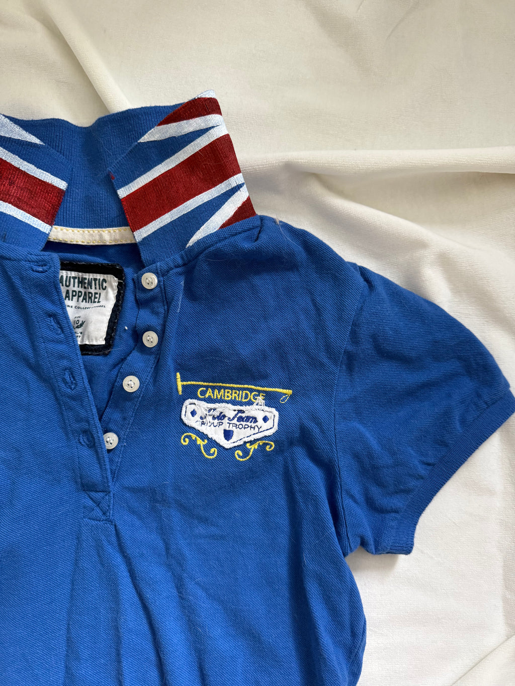 union jack collar polo top